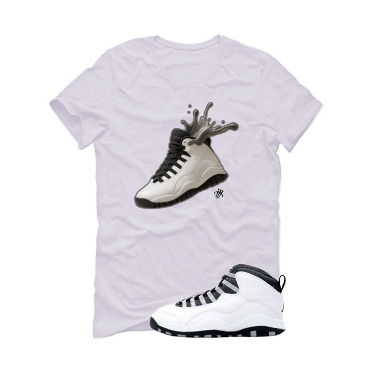 Air Jordan 10 OG Steel White T-Shirt (Splash Shoe)| illcurrency