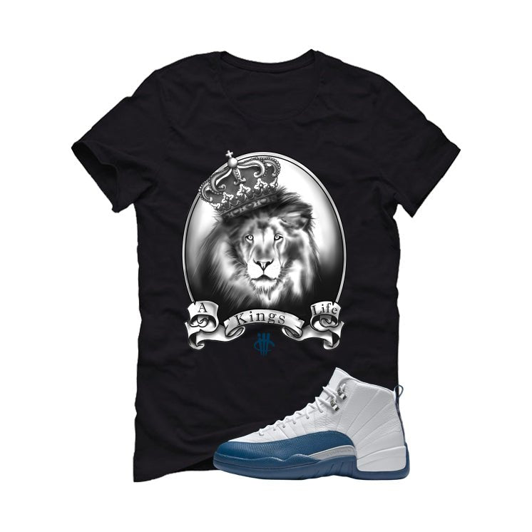 Air Jordan 12 French Blue Black T-Shirt (King's Life)| illcurrency