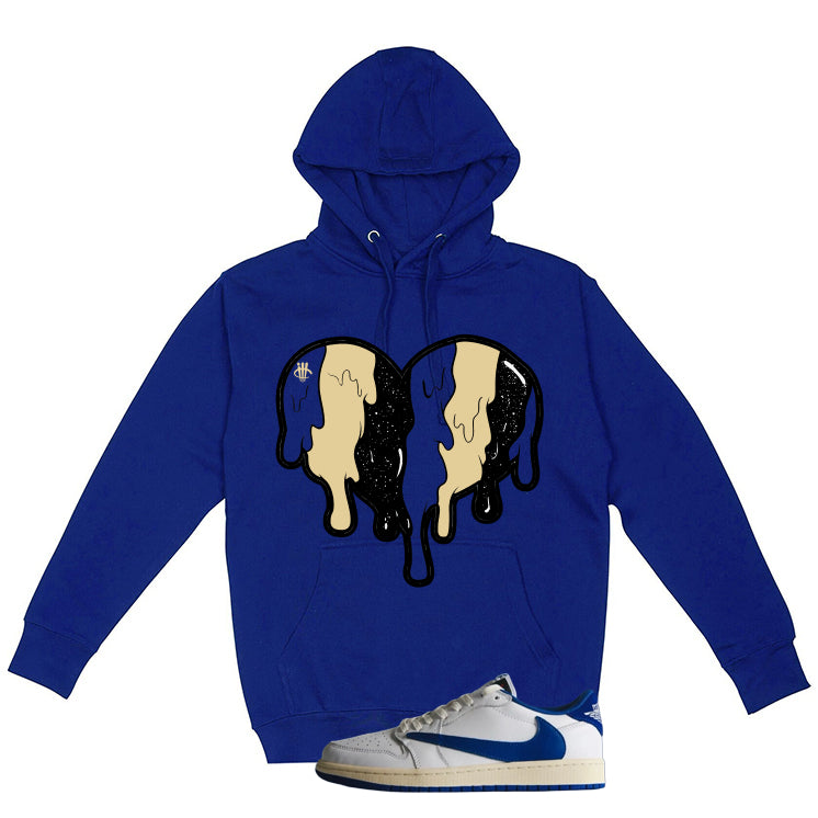 Travis Scott x Fragment x Air Jordan 1 Low OG 2025 Matching T-Shirt, Sweatshirts & Hoodies Royal Blue T-Shirt (Heart)| illcurrency