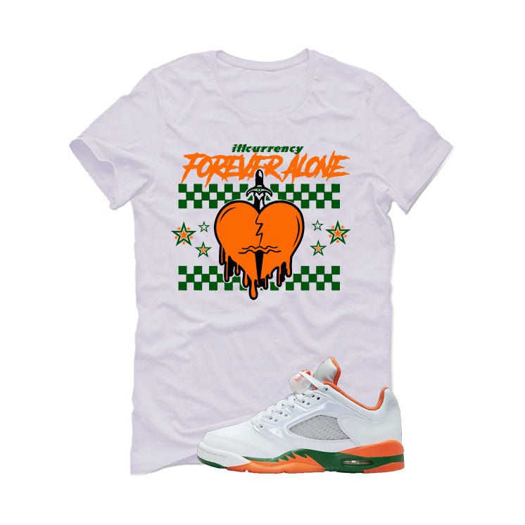 Air Jordan 5 GS Miami Hurricanes White T-Shirt (Forever Alone)| illcurrency