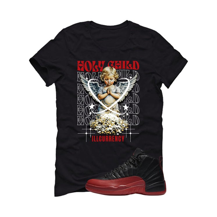 Air Jordan 12 Flu Game 2025 Black T-Shirt (Holy Child)| illcurrency