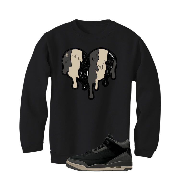 A Ma Maniere x Air Jordan 3 Black Black T-Shirt (Heart)| illcurrency
