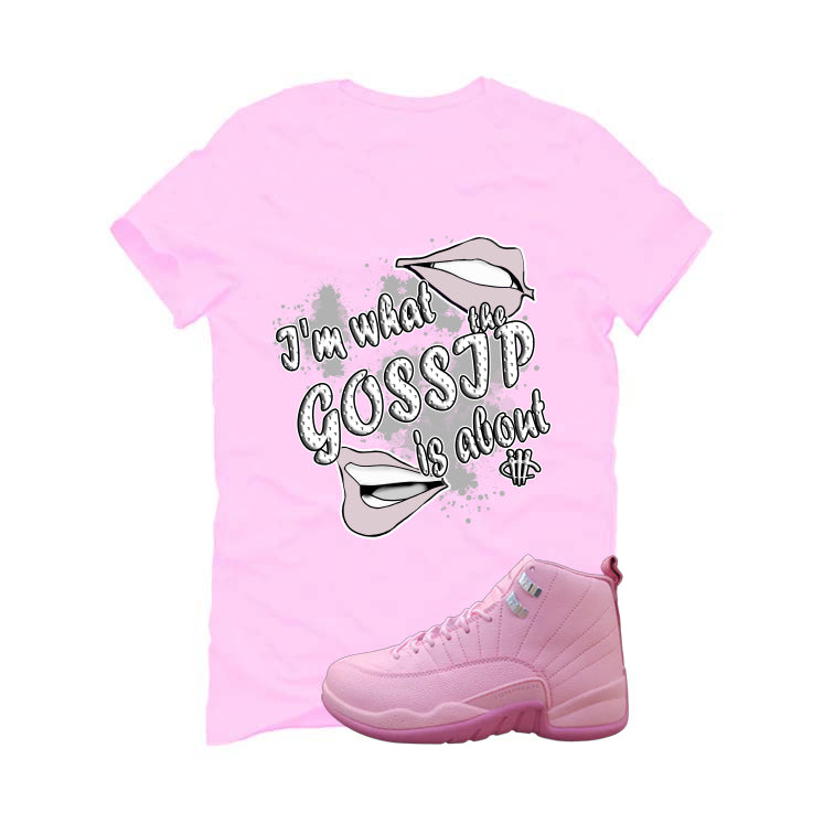 Air Jordan 12 GS Pearl Pink Matching T-Shirt, Sweatshirts & Hoodies Pink T-Shirt (Gossip)| illcurrency
