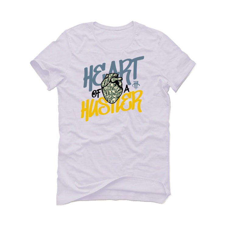 AIR JORDAN 13 “BLUE GREY” | illcurrency White T-Shirt (Heart Of A Hustler)