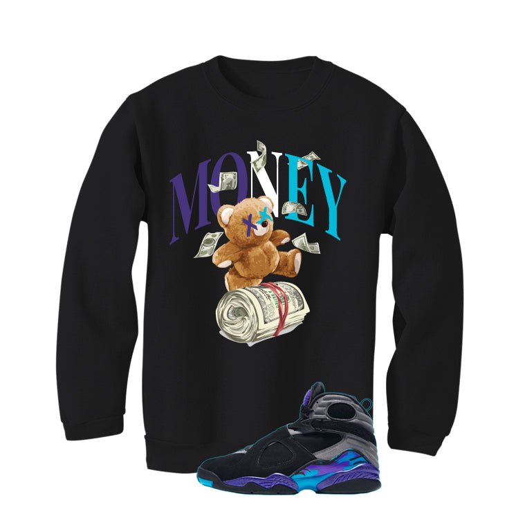 Air Jordan 8 OG Aqua Black T-Shirt (Money Bear Team)| illcurrency