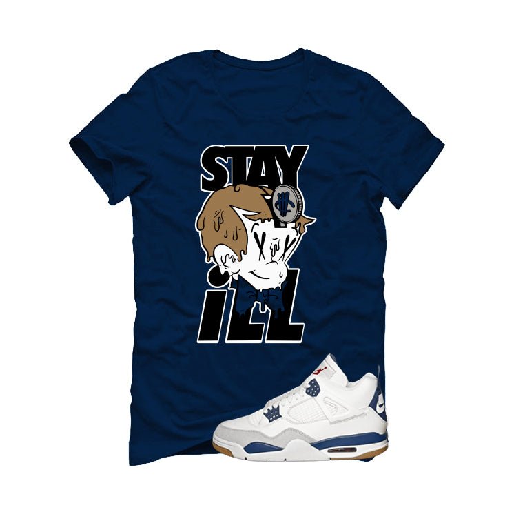 Nike SB x Air Jordan 4 Navy Navy Blue T-Shirt (ILL RICHIE)| illcurrency