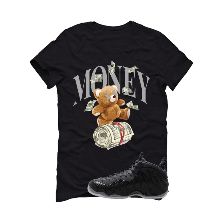 NIKE FOAMPOSITE ONE CARBON FIBER Matching T-Shirt, Sweatshirts & Hoodies Black T-Shirt (Money Bear)| illcurrency