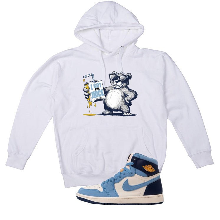 Air Jordan 1 High OG WMNS First in Flight White T-Shirt (I got the juice)| illcurrency