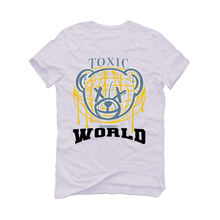 AIR JORDAN 13 “BLUE GREY” | illcurrency White T-Shirt (Toxic World)