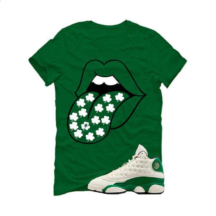 Air Jordan 13 GS Pine Green Pine Green T-Shirt (Shamrock Tongue)| illcurrency