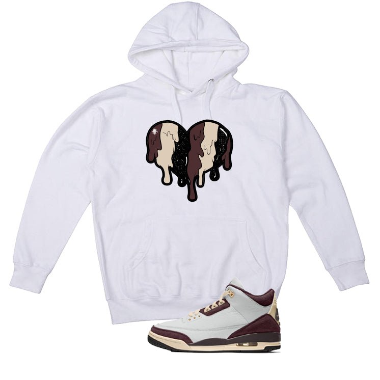 A Ma Maniere x Air Jordan 3 Burgundy Crush White T-Shirt (Heart)| illcurrency