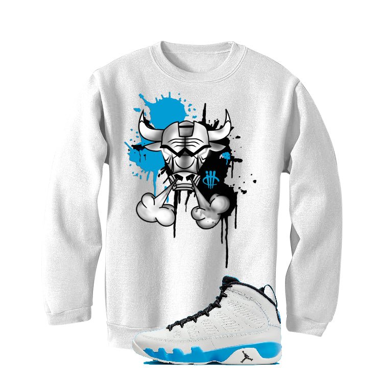 Air Jordan 9 “Powder Blue” | illcurrency White T-Shirt (Iron Bull)