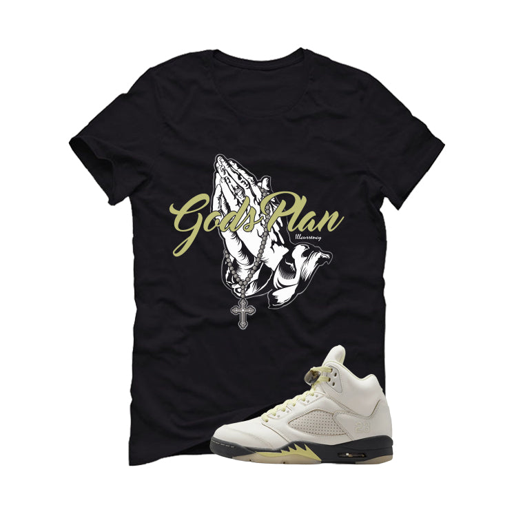 Air Jordan 5 WMNS Luminous Green Black T-Shirt (Gods Plan)| illcurrency