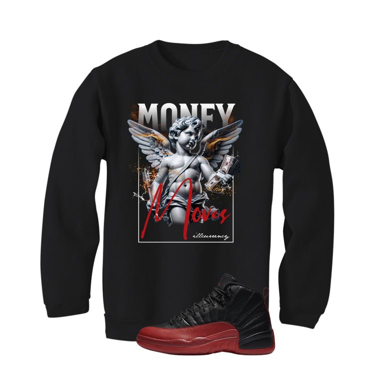 Air Jordan 12 Flu Game 2025 Black T-Shirt (Money Moves)| illcurrency