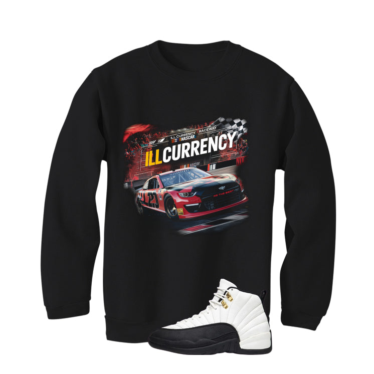 Air Jordan 12 Taxi Matching T-Shirt, Sweatshirts & Hoodies Black T-Shirt (Raceway)| illcurrency