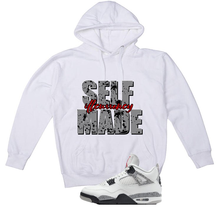 Air Jordan 4 White Cement White T-Shirt (Self Made)| illcurrency