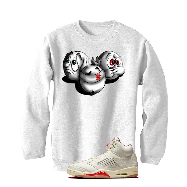 Air Jordan 5 El Grito White T-Shirt (SEE NO EVIL)| illcurrency