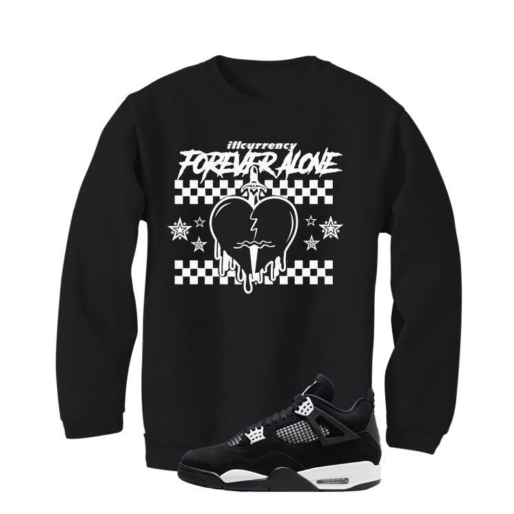 Air Jordan 4 White Thunder Black T-Shirt (Forever Alone)| illcurrency