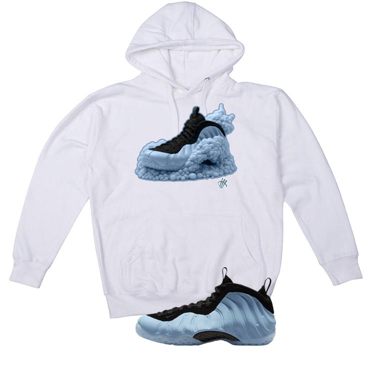 Nike Air Foamposite One Psychic Blue White T-Shirt (Foamy Shoe)| illcurrency