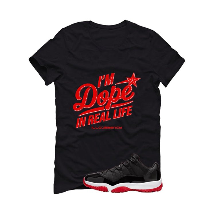 Air Jordan 11 Low Bred Black T-Shirt (DOPE)| illcurrency