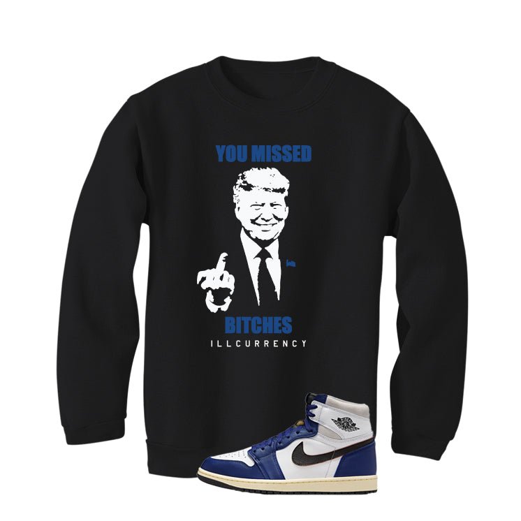 Air Jordan 1 Rare Air Deep Royal Blue Black T-Shirt (Trump you missed)| illcurrency