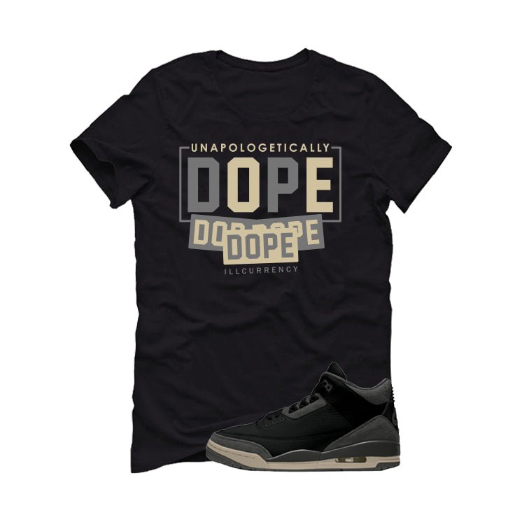 A Ma Maniere x Air Jordan 3 Black Black T-Shirt (DOPE)| illcurrency