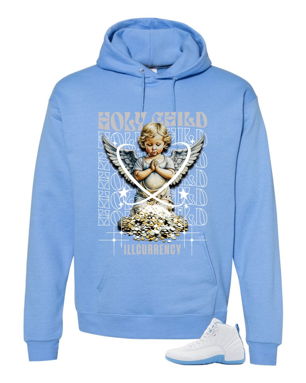 Air Jordan 12 Melo Carolina Blue T-Shirt (Holy Child)| illcurrency