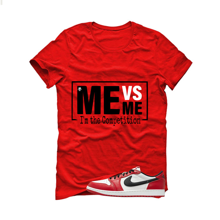 Air Jordan 1 Low OG Chicago Matching T-Shirt, Sweatshirts & Hoodies Red T-Shirt (Me Vs Me)| illcurrency
