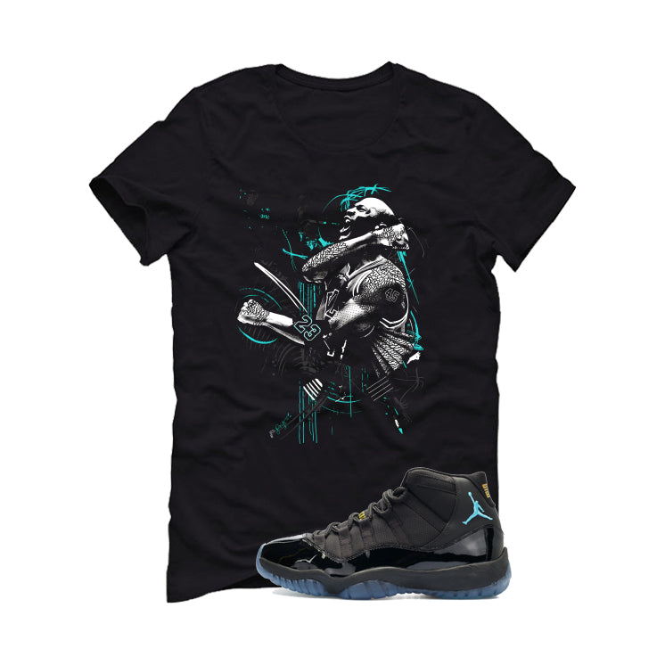 Air Jordan 11 Gamma Blue Matching T-Shirt, Sweatshirts & Hoodies Black T-Shirt (Jordan)| illcurrency