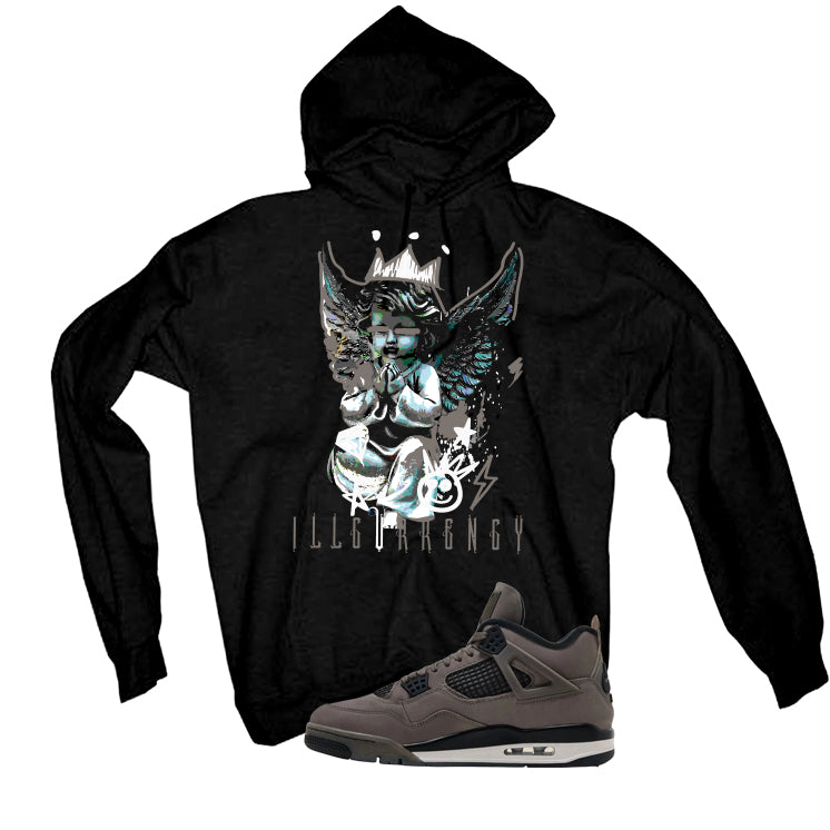Air Jordan 4 Cave Stone Black T-Shirt (Graffiti Angel)| illcurrency