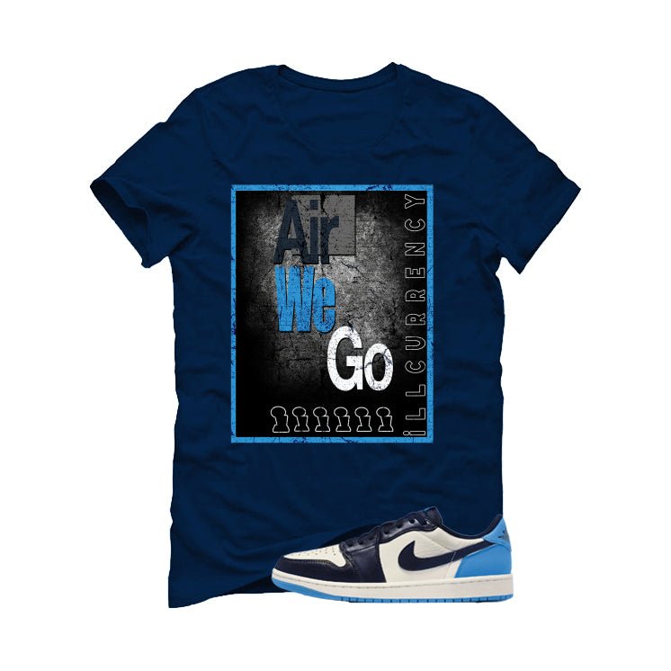 Nike Air Jordan 1 Low OG Obsidian Navy Blue T-Shirt (Air We Go)| illcurrency