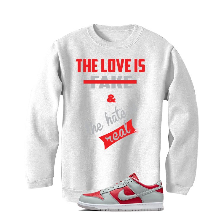 Nike Dunk Low Ultraman | illcurrency White T-Shirt (Love is Fake)