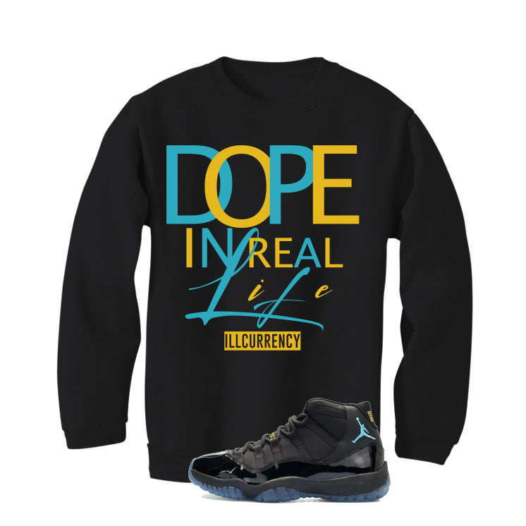 Air Jordan 11 Gamma Blue Matching T-Shirt, Sweatshirts & Hoodies Black T-Shirt (DOPE)| illcurrency