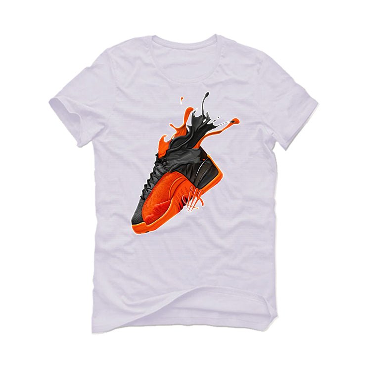 Air Jordan 12 Brilliant Orange - White T-Shirt (SPLASH)