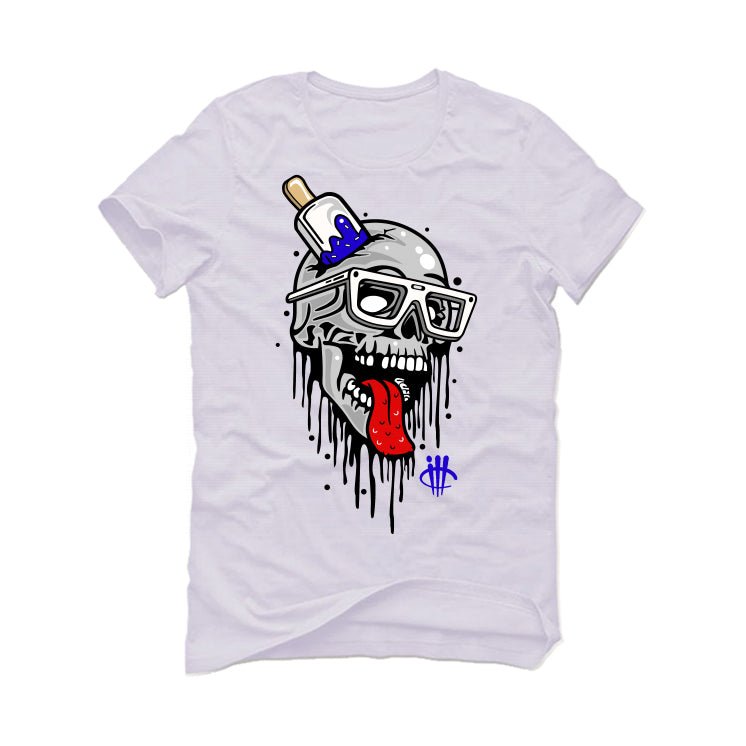 Air Jordan 8 “Playoffs” | illcurrency White T-Shirt (ice cream skull)