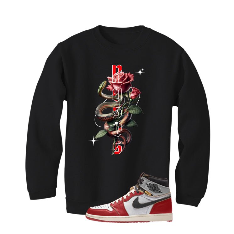 Union LA x Air Jordan 1 High OG Black T-Shirt (Roses)| illcurrency