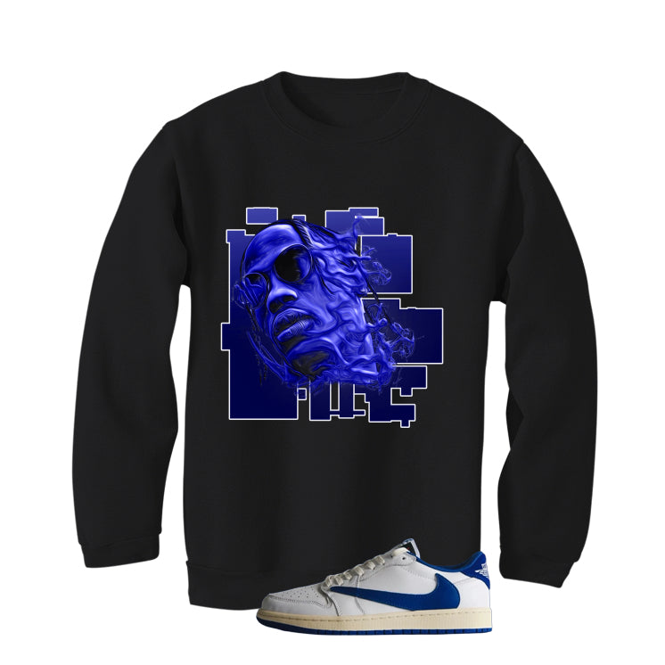 Travis Scott x Fragment x Air Jordan 1 Low OG 2025 Matching T-Shirt, Sweatshirts & Hoodies Black T-Shirt (Trav Smoke)| illcurrency