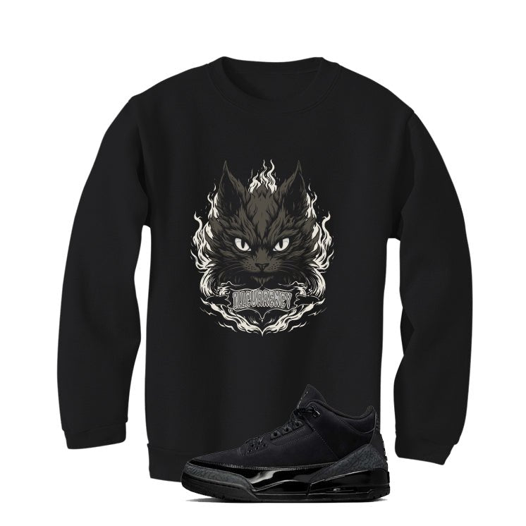 Air Jordan 3 Black Cat Black T-Shirt (Kitten)| illcurrency