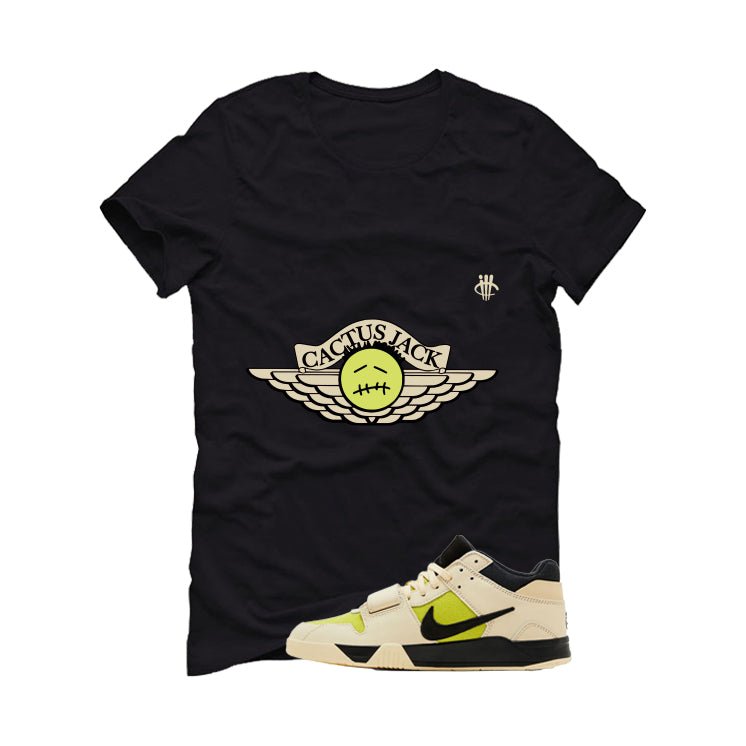 Travis Scott x Jordan Jumpman Jack Bright Cactus Black T-Shirt (Cactus Jack)| illcurrency