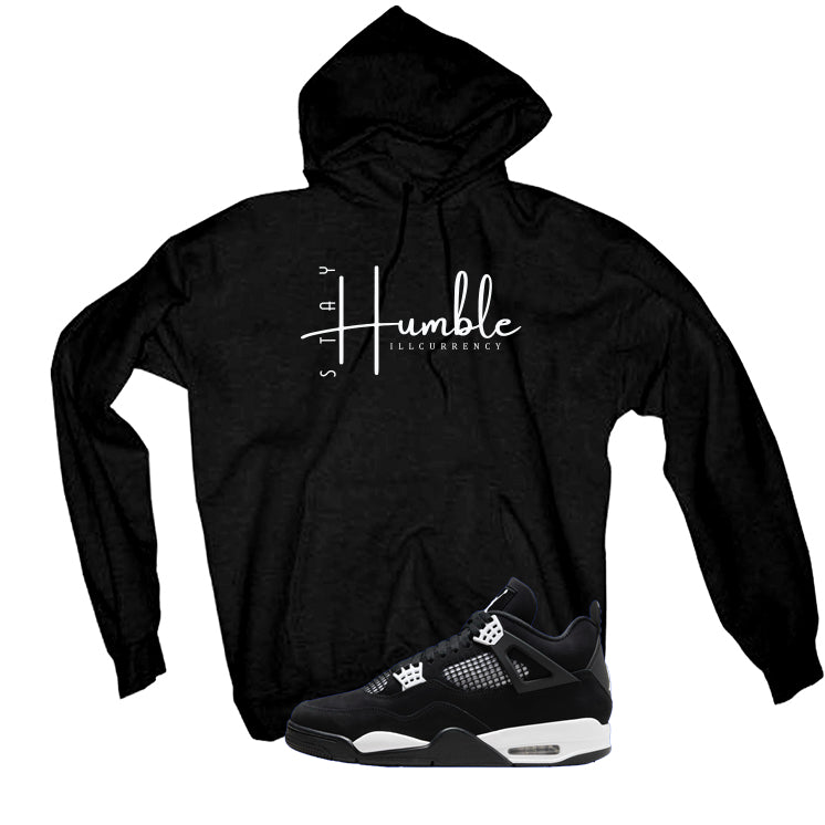Air Jordan 4 White Thunder Black T-Shirt (Stay Humble)| illcurrency