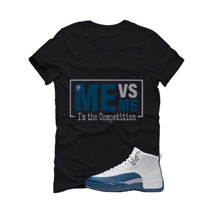 Air Jordan 12 French Blue Black T-Shirt (Me Vs Me)| illcurrency