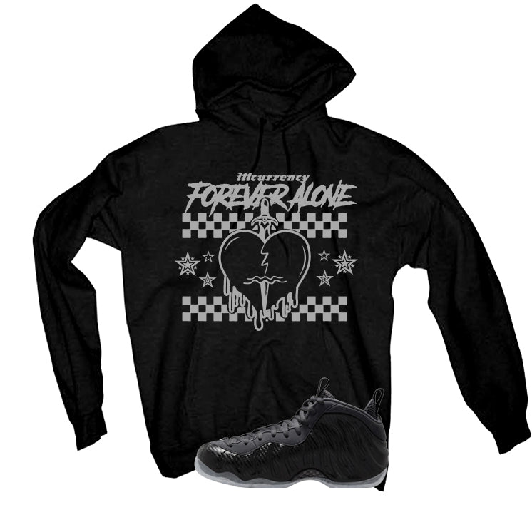 NIKE FOAMPOSITE ONE CARBON FIBER Matching T-Shirt, Sweatshirts & Hoodies Black T-Shirt (Forever Alone)| illcurrency