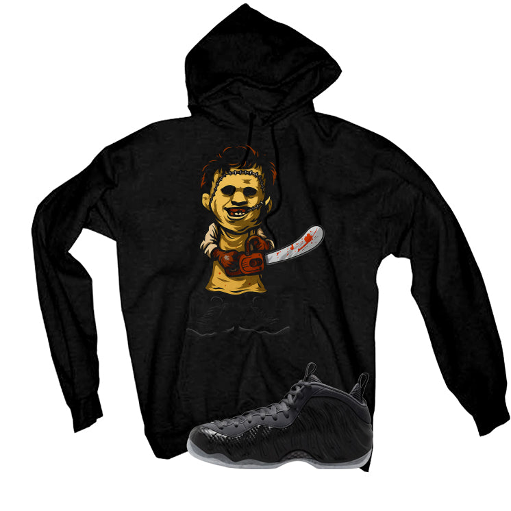 NIKE FOAMPOSITE ONE CARBON FIBER Matching T-Shirt, Sweatshirts & Hoodies Black T-Shirt (Leatherface)| illcurrency