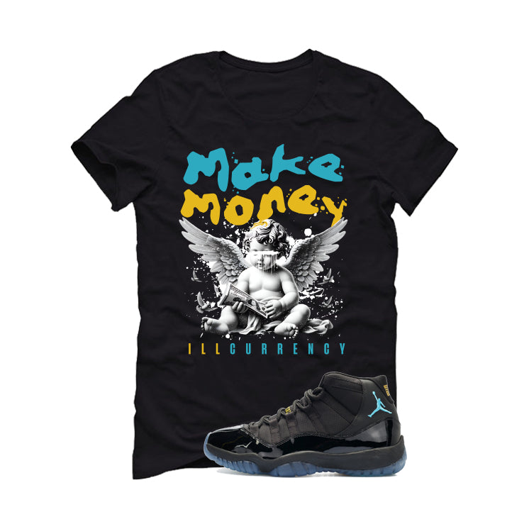 Air Jordan 11 Gamma Blue Matching T-Shirt, Sweatshirts & Hoodies Black T-Shirt (Make Money)| illcurrency