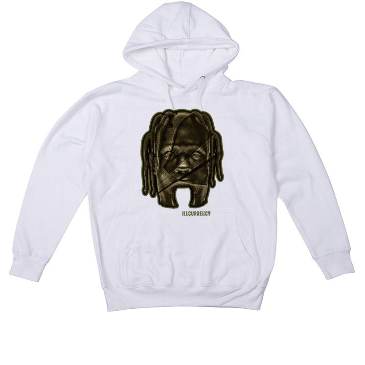 Travis Scott x Air Jordan 1 Low OG "Olive" WMNS | ILLCURRENCY White T-Shirt (TRAVIS LAND)