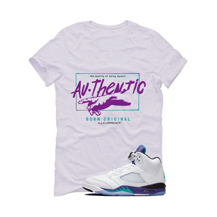 Air Jordan 5 OG Grape White T-Shirt (Authentic)| illcurrency