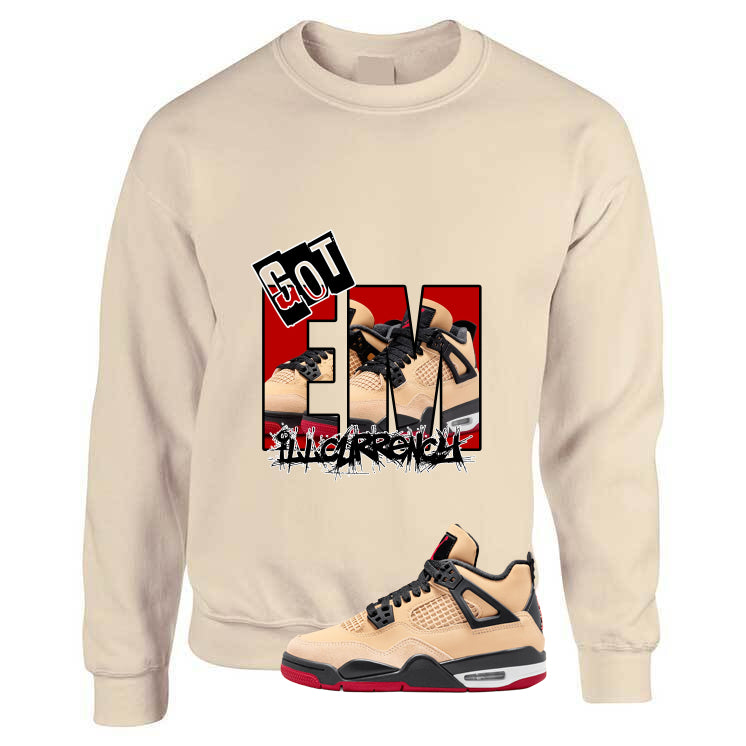 Air Jordan 4 Pizza (GS) Tan T-Shirt (GOT EM)| illcurrency