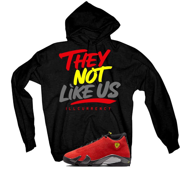 Air Jordan 14 Ferrari Black T-Shirt (They not like us)| illcurrency