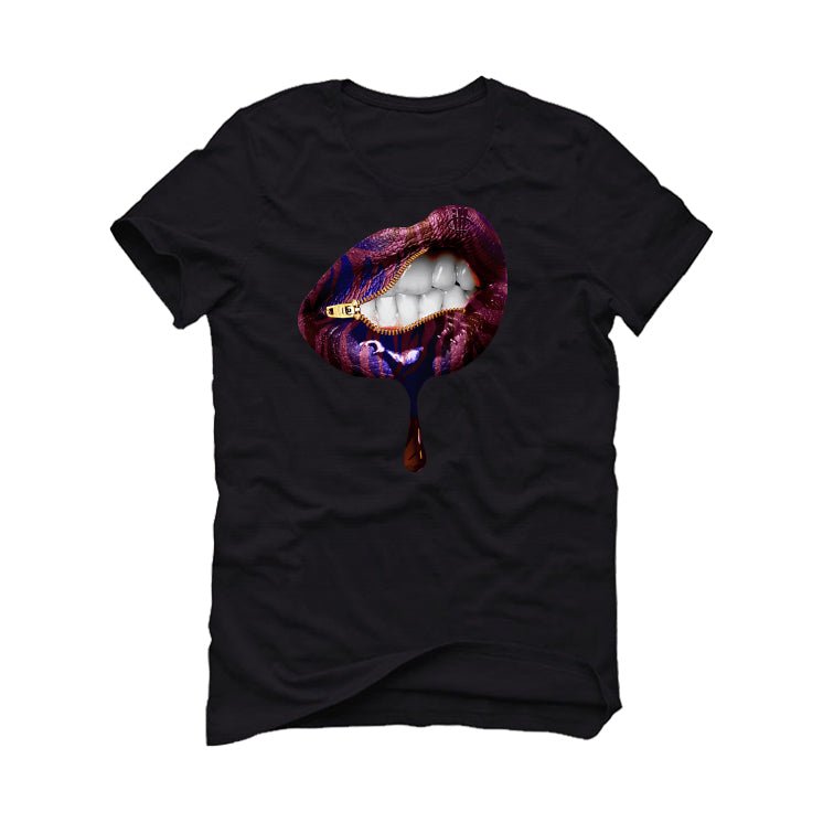 Air Jordan 5 Burgundy - Black T-Shirt (LIPS UNSEALED)