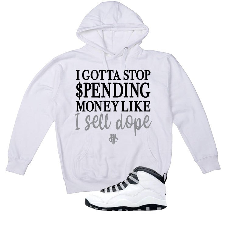 Air Jordan 10 OG Steel White T-Shirt (Gotta Stop Spending Money)| illcurrency